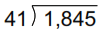Division with remainder: 4x2 digit example