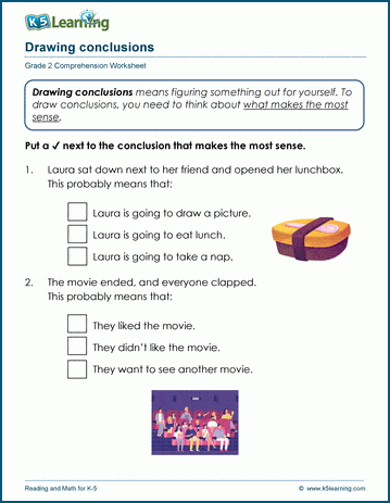 Drawing Conclusions - Grade 2 Reading Comprehension Worksheets