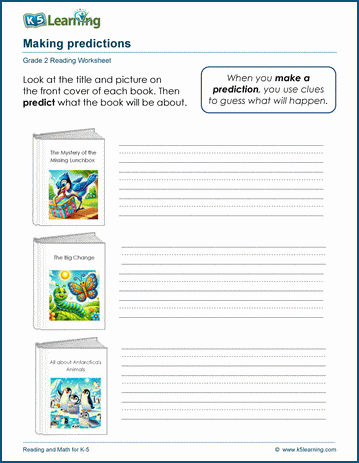 Prediction - Grade 2 Reading Comprehension Worksheets