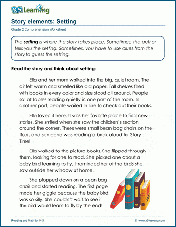 Story elements: Setting worksheet