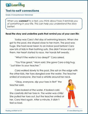 Text-to-self connections worksheet